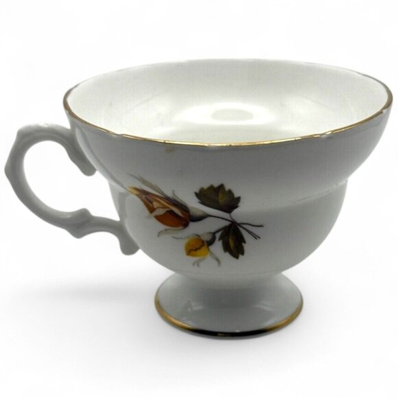 Vintage Bone China Tea Cup With Yellow Rose Design & Gold Trim - Picture 2 of 3